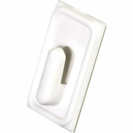 TOTALTURF 122300 White Adhesive Plastic Mini Hook, 5PK TO3247535